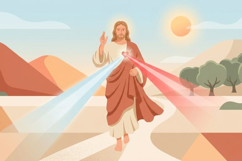 Gesù misericordioso - Illustration prière catholique